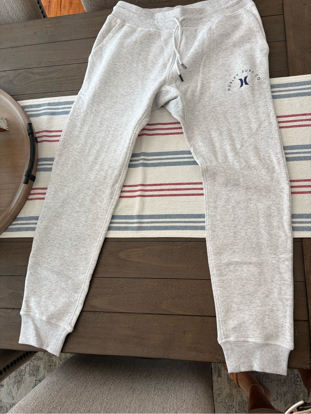 Hurley Light Gray Kids Jogger Sweatpants with Logo